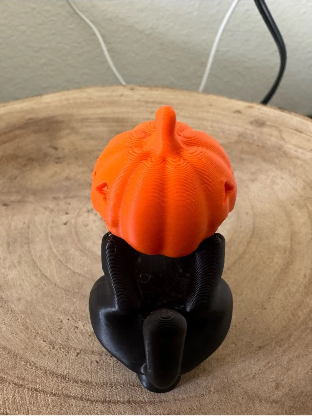 Black Cat with Orange Pumpkin Pet Toy / Decor